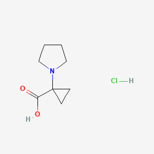 1-(Pyrrolidin-1-yl)cyclopropane-1-carboxylic acid hydrochloride