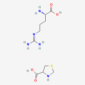 molecular formula C10H21N5O4S B13809744 Arginine thiazolidinecarboxylate CAS No. 57631-15-9