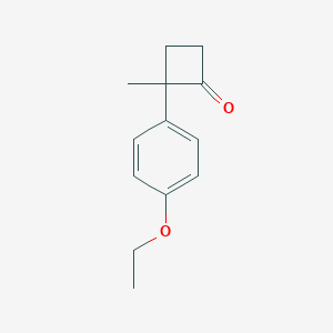 molecular formula C13H16O2 B13809786 2-(4-Ethoxyphenyl)-2-methylcyclobutan-1-one 