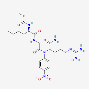 molecular formula C22H34N8O7 B13809822 MeOCO-D-Nle-Gly-N(Ph(4-NO2))Arg-NH2 