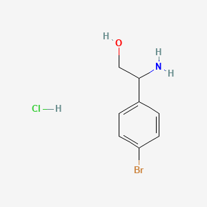 molecular formula C8H11BrClNO B1380983 2-Amino-2-(4-bromophenyl)ethanol hydrochloride CAS No. 1803597-16-1