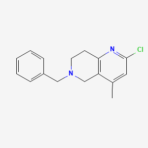 molecular formula C16H17ClN2 B1380984 6-Benzyl-2-chloro-4-methyl-5,6,7,8-tetrahydro-1,6-naphthyridine CAS No. 1421309-97-8