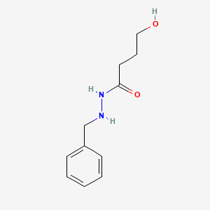 molecular formula C11H16N2O2 B13809857 Hydrazine, 1-benzyl-2-(4-hydroxybutyryl)- CAS No. 69352-51-8