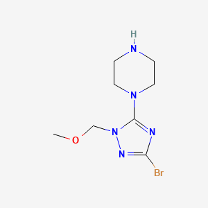 1-[3-bromo-1-(methoxymethyl)-1H-1,2,4-triazol-5-yl]piperazine