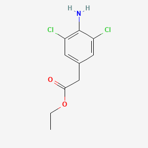 molecular formula C10H11Cl2NO2 B1380990 (4-Amino-3,5-dichlorophenyl)acetic acid ethyl ester CAS No. 1258845-93-0