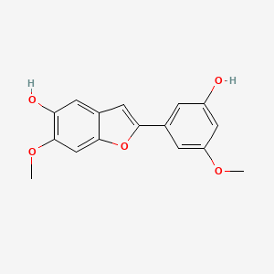 molecular formula C16H14O5 B13809902 Moracin B CAS No. 67259-16-9