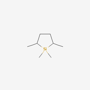 molecular formula C8H18Si B13809929 1,1,2,5-Tetramethylsilolane CAS No. 55956-01-9