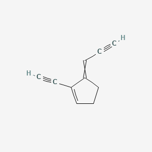 molecular formula C10H8 B13809948 1-Ethynyl-5-prop-2-ynylidenecyclopentene 