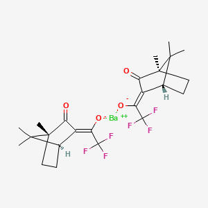 molecular formula C24H28BaF6O4 B1380998 Barium D-3-trifluoroacetylcamphorate CAS No. 36539-57-8