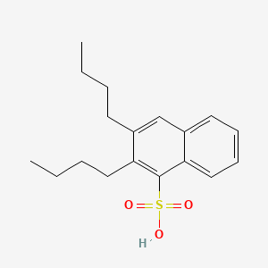 molecular formula C18H24O3S B13810012 Dibutylnaphthalene-1-sulphonic acid CAS No. 63681-55-0