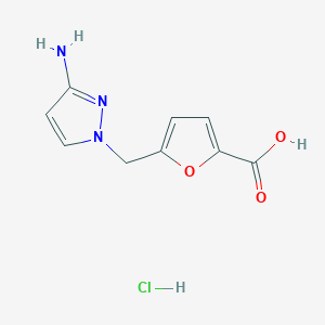 5-[(3-Amino-1H-pyrazol-1-yl)methyl]-2-furoic acid hydrochloride