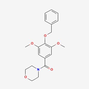 molecular formula C20H23NO5 B13810029 Morpholine, N-(4-benzyloxy-3,5-dimethoxybenzoyl)- CAS No. 63868-52-0
