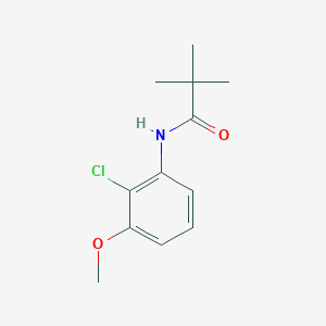molecular formula C12H16ClNO2 B13810031 Propanamide, N-(2-chloro-3-methoxyphenyl)-2,2-dimethyl- 
