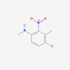 molecular formula C8H9BrN2O2 B1381004 4-bromo-N,3-dimethyl-2-nitroaniline CAS No. 859914-00-4