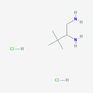 molecular formula C6H18Cl2N2 B1381007 3,3-Dimethylbutane-1,2-diamine dihydrochloride CAS No. 58370-94-8