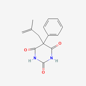 molecular formula C14H14N2O3 B13810140 5-(2-Methylprop-2-en-1-yl)-5-phenylpyrimidine-2,4,6(1H,3H,5H)-trione CAS No. 67051-53-0