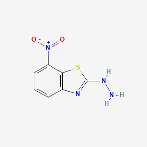 molecular formula C7H6N4O2S B13810152 2(3H)-Benzothiazolone,7-nitro-,hydrazone(9CI) 