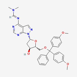 N'-[1-[(2R,4S,5R)-5-[[Bis(4-methoxyphenyl)-phenylmethoxy]methyl]-4-hydroxyoxolan-2-yl]pyrazolo[3,4-d]pyrimidin-4-yl]-N,N-dimethylmethanimidamide