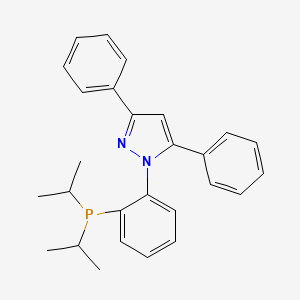 molecular formula C27H29N2P B13810188 1-[2-[Bis(isopropyl)phosphino]phenyl]-3,5-diphenyl-1H-pyrazole CAS No. 628333-84-6
