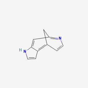 molecular formula C10H8N2 B13810232 4,8-Methano-1H-pyrrolo[2,3-d]azocine(9CI) CAS No. 79632-37-4