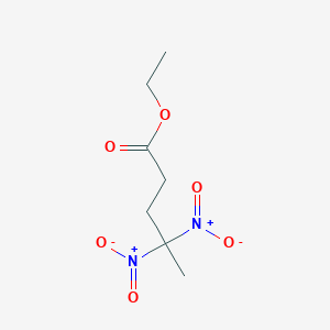 molecular formula C7H12N2O6 B13810235 Ethyl 4,4-dinitrovalerate CAS No. 6921-11-5