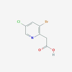 molecular formula C7H5BrClNO2 B1381024 (3-BROMO-5-CHLOROPYRIDIN-2-YL)ACETIC ACID CAS No. 1214341-90-8