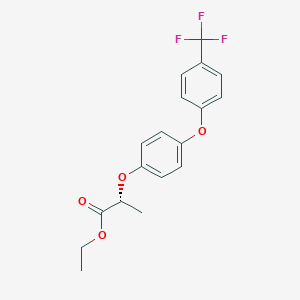 molecular formula C18H17F3O4 B13810246 D-Ethyl-2-[4-(4-[trifluoromethyl]phenoxy)phenoxy]propionate 