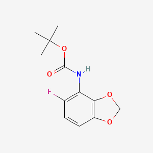 molecular formula C12H14FNO4 B13810299 Tert-butyl (5-fluoro-1,3-benzodioxol-4-YL)carbamate CAS No. 492444-09-4