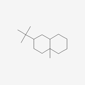 molecular formula C15H28 B13810319 Naphthalene, 2-(1,1-dimethylethyl)decahydro-4a-methyl- 