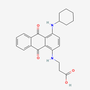 molecular formula C23H24N2O4 B13810336 beta-Alanine, N-[4-(cyclohexylamino)-9,10-dihydro-9,10-dioxo-1-anthracenyl]- CAS No. 68003-43-0