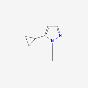 molecular formula C10H16N2 B1381037 1-tert-butyl-5-cyclopropyl-1H-pyrazole CAS No. 1803581-27-2