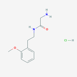 molecular formula C11H17ClN2O2 B1381039 2-amino-N-[2-(2-methoxyphenyl)ethyl]acetamide hydrochloride CAS No. 1803592-00-8