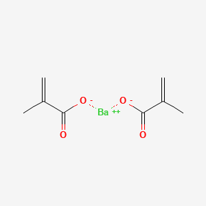 molecular formula C8H10BaO4 B13810395 barium(2+);2-methylprop-2-enoate 