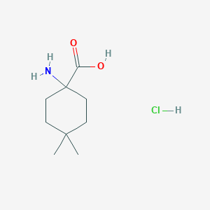molecular formula C9H18ClNO2 B1381041 1-Amino-4,4-dimethylcyclohexane-1-carboxylic acid hydrochloride CAS No. 1803601-45-7