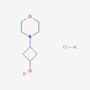 molecular formula C8H16ClNO2 B1381047 3-(Morpholin-4-yl)cyclobutan-1-ol hydrochloride CAS No. 1807941-36-1