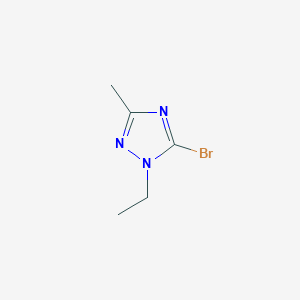 molecular formula C5H8BrN3 B1381048 5-Bromo-1-ethyl-3-methyl-1H-1,2,4-triazole CAS No. 1638221-51-8