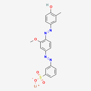 molecular formula C20H17LiN4O5S B13810504 Benzenesulfonic acid, 3-[[4-[(4-hydroxy-3-methylphenyl)azo]-3-methoxyphenyl]azo]-, monolithium salt CAS No. 51988-24-0