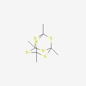 molecular formula C8H12S6 B13810516 Tetramethylhexathiaadamantane CAS No. 6327-74-8