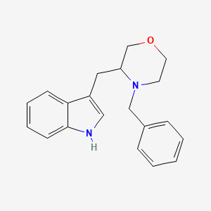 molecular formula C20H22N2O B1381052 3-[(4-benzylmorpholin-3-yl)methyl]-1H-indole CAS No. 1803610-11-8