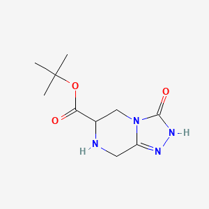 molecular formula C10H16N4O3 B1381053 叔丁基3-氧代-2H,3H,5H,6H,7H,8H-[1,2,4]三唑并[4,3-a]哌嗪-6-羧酸酯 CAS No. 1803562-70-0