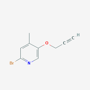 molecular formula C9H8BrNO B1381058 2-Bromo-4-methyl-5-(prop-2-yn-1-yloxy)pyridine CAS No. 1788530-86-8