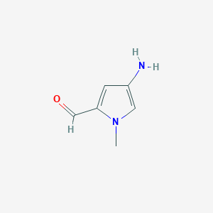molecular formula C6H8N2O B13810582 4-Amino-1-methylpyrrole-2-carbaldehyde 