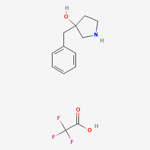 molecular formula C13H16F3NO3 B1381060 3-Benzylpyrrolidin-3-ol, trifluoroacetic acid CAS No. 1803591-70-9