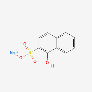 molecular formula C10H7NaO4S B13810608 Sodium 1-hydroxynaphthalene-2-sulphonate CAS No. 832-50-8