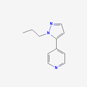 molecular formula C11H13N3 B1381062 4-(1-propyl-1H-pyrazol-5-yl)pyridine CAS No. 1803589-88-9