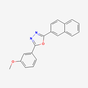 molecular formula C19H14N2O2 B13810621 2-(3-Methoxyphenyl)-5-(2-naphthyl)-1,3,4-oxadiazole CAS No. 68047-40-5