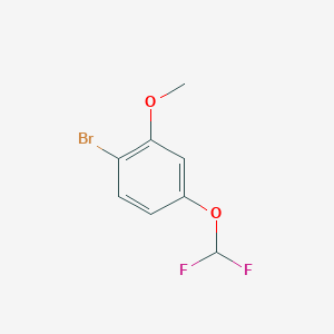 molecular formula C8H7BrF2O2 B1381064 1-Bromo-4-(difluoromethoxy)-2-methoxybenzene CAS No. 1261679-30-4