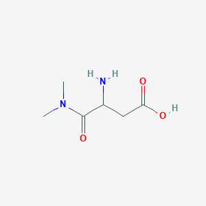 molecular formula C6H12N2O3 B13810640 Butanoic acid, 3-amino-4-(dimethylamino)-4-oxo- 