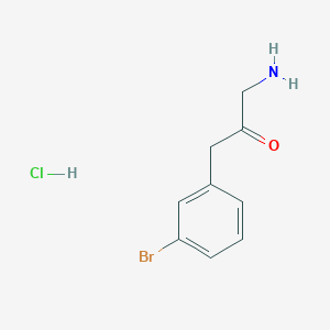 molecular formula C9H11BrClNO B1381066 1-Amino-3-(3-bromophenyl)propan-2-one hydrochloride CAS No. 1630753-98-8