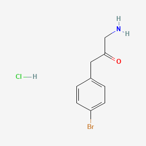 molecular formula C9H11BrClNO B1381067 1-Amino-3-(4-bromophenyl)propan-2-one hydrochloride CAS No. 1803567-13-6